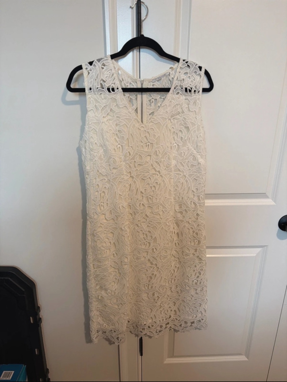 Tahari Ivory Lace Midi Dress